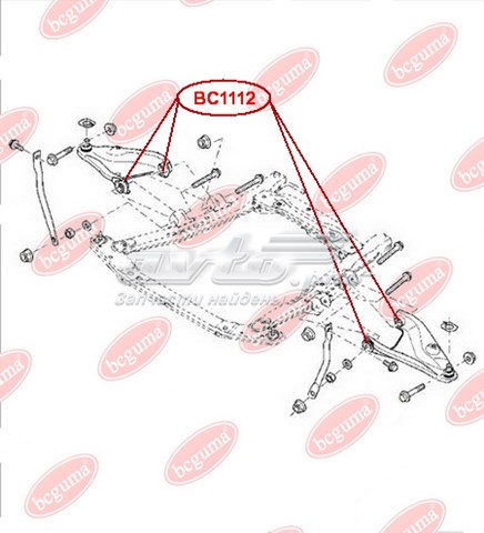 BC1112 Bcguma silentblock przedniego wahacza dolnego