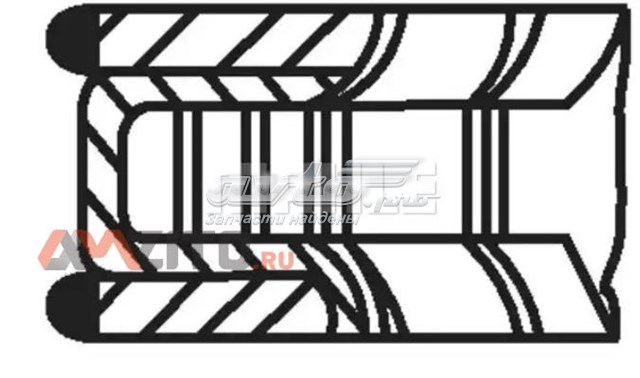 Pierścienie tłokowe na 1 cylinder, STD. 028RS001260N0 Mahle Original