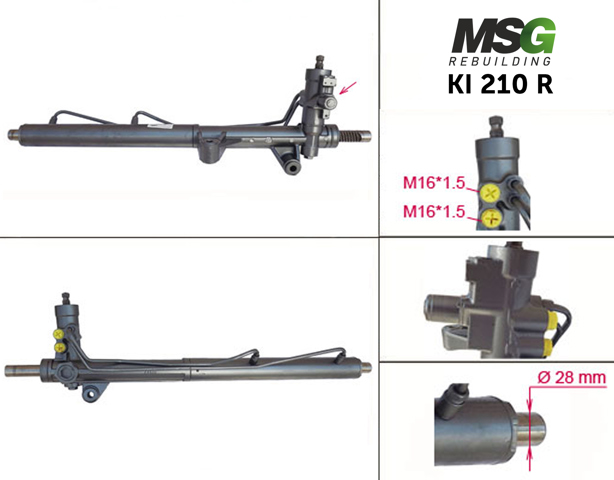 Listwa kierownicza (maglownica) MSG Rebuilding KI210R cena, od 202,29 USD