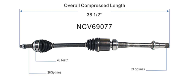 Półoś napędowa przednia prawa GSP NCV69077 cena, od 224,35 USD