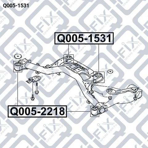 Q0051531 Q-fix Silentblock tylnej belki
