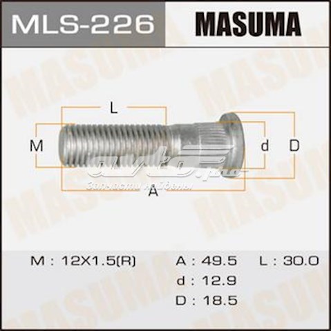 Śruba piasty Masuma MLS226