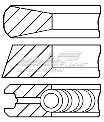 08-135300-00 Goetze pierścienie tłokowe na 1 cylinder, std.