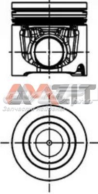 Tłok, komplet do jednego cylindru, STD 500055727 Iveco
