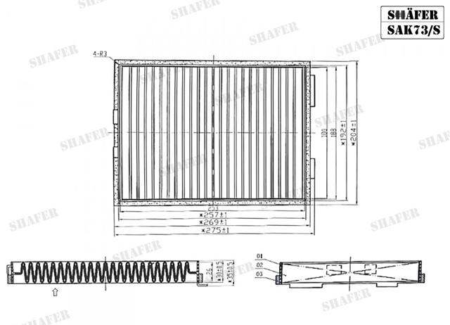 SAK73S Shafer Filtr kabiny