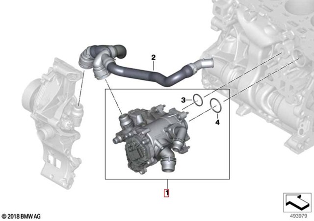 11538631943 BMW Obudowa termostatu