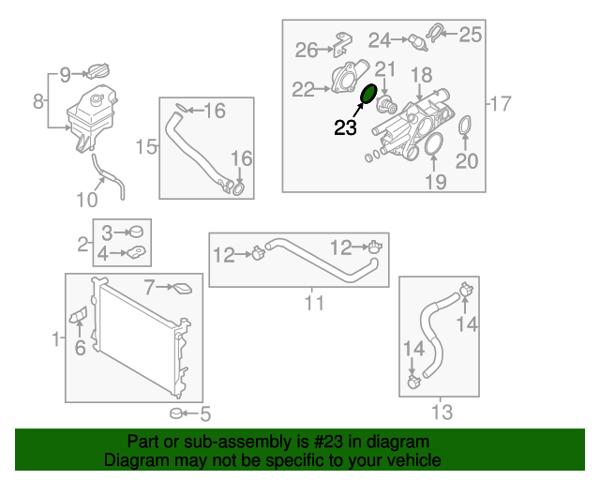 Do koszyka Uszczelka termostatu KIA Sorento II XM