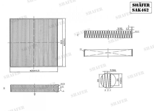 Do koszyka SAK462 Shafer Filtr kabiny