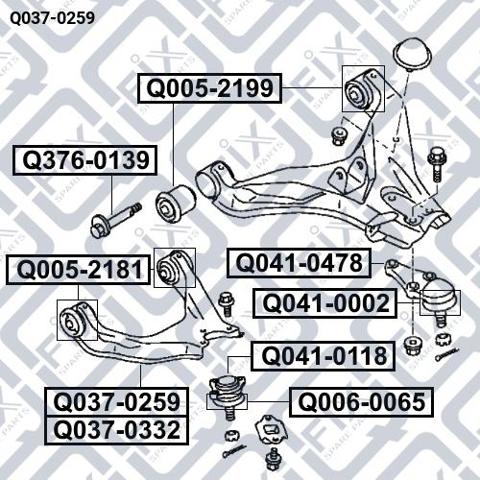 Wahacz zawieszenia przedniego prawy górny Q-fix Q0370259