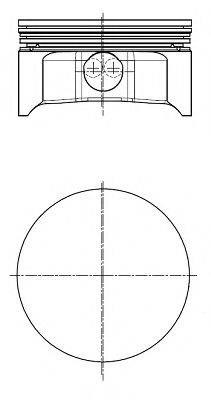 Tłok, komplet na 1 cylinder, 2. naprawa (+0,50) 8714120700 Nural