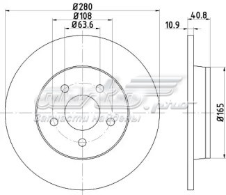 23-0686C Metelli tarcza hamulcowa tylna