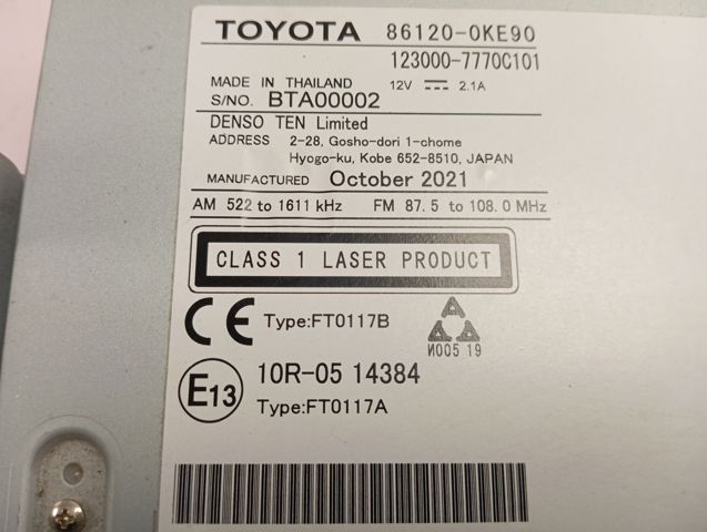  Toyota 861200KE90