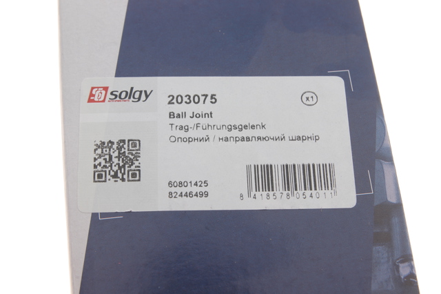 Sworzeń wahacza dolny 203075 Solgy