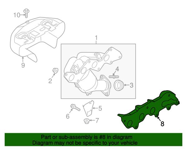 Do koszyka L32713460B Mazda Uszczelka kolektora wydechowego