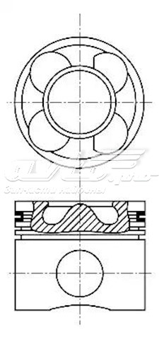 Tłok, komplet na 1 cylinder, 2. naprawa (+0,50) Nural 8743570610 cena, od 115,74 USD
