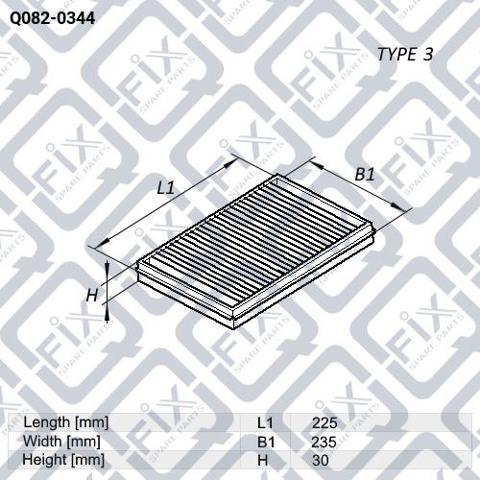 Filtr kabiny Q0820344 Q-fix