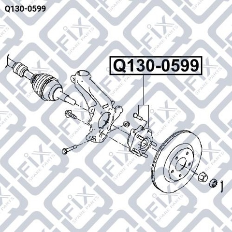 Do koszyka Q1300599 Q-fix Piasta przednia