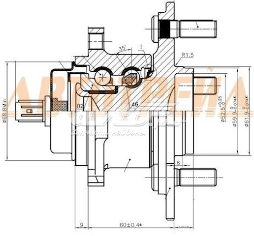 3DACF026F17CS Koyo Piasta tylna