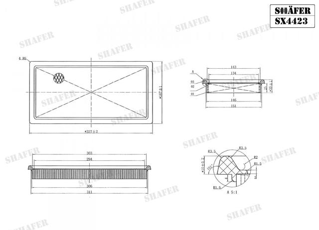 Filtr powietrza SX4423 Shafer