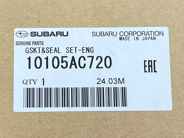 Zestaw uszczelek silnika pełny Subaru 10105AC720 cena, od 238,28 USD