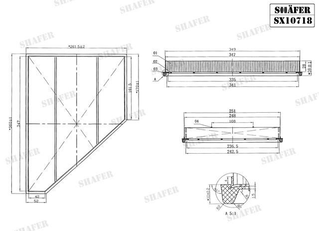 Filtr powietrza SX10718 Shafer