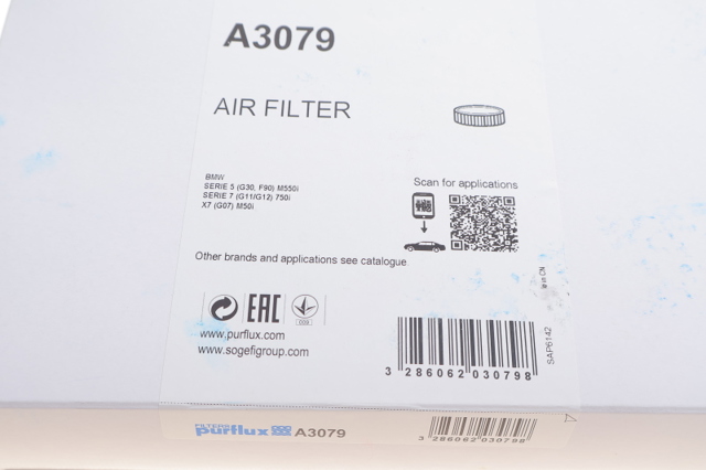 Filtr powietrza A3079 Purflux