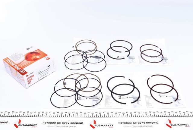 Zestaw pierścieni tłokowych do silnika, STD PRCHE491405000SET AMP/Paradowscy