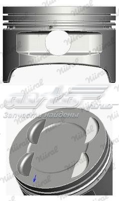 Tłok, komplet na 1 cylinder, 2. naprawa (+0,50) 8714130720 Nural