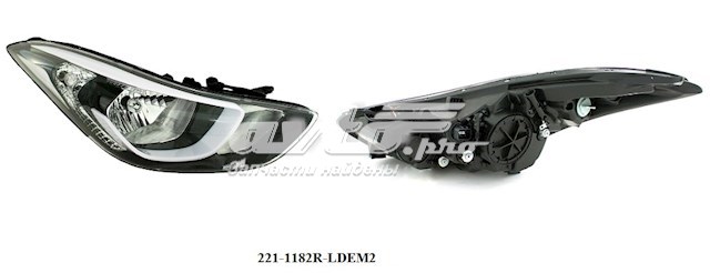 Reflektor prawy do Hyundai Elantra V MD
