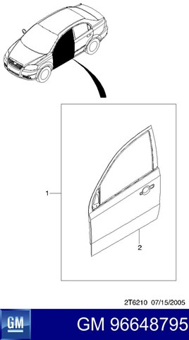  Drzwi przednie lewe ЗАЗ VIDA 