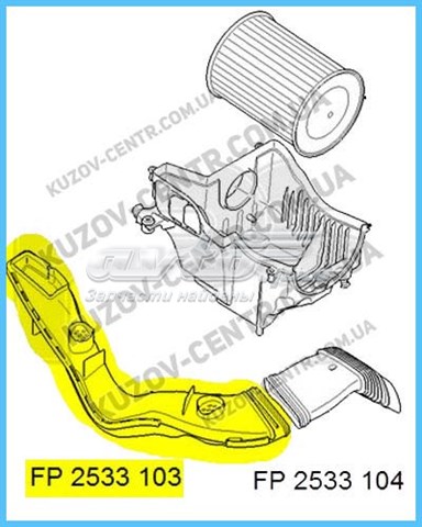 FP2533103 FPS Wlot powietrza do filtra powietrza