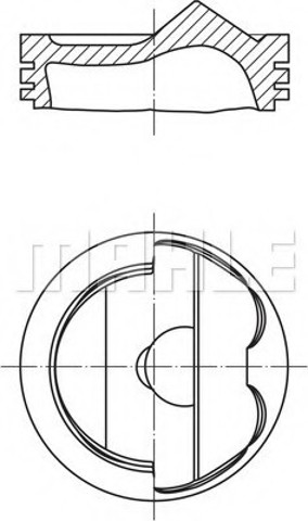 028PI00125000 Mahle Original Tłok, komplet do jednego cylindru, STD