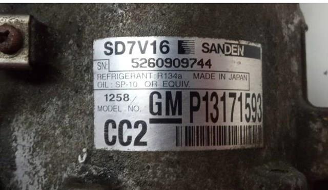 P13171593 General Motors Zawór sprężarki klimatyzacji