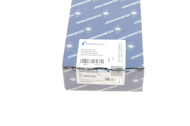 Panewki korbowodowe wału korbowego, zestaw, 2. naprawa (+0,50) Kolbenschmidt 77698620