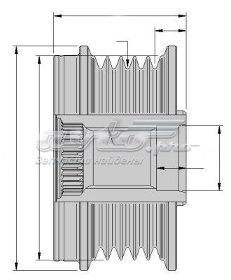 9XU 358 039-201 HELLA koło pasowe alternatora