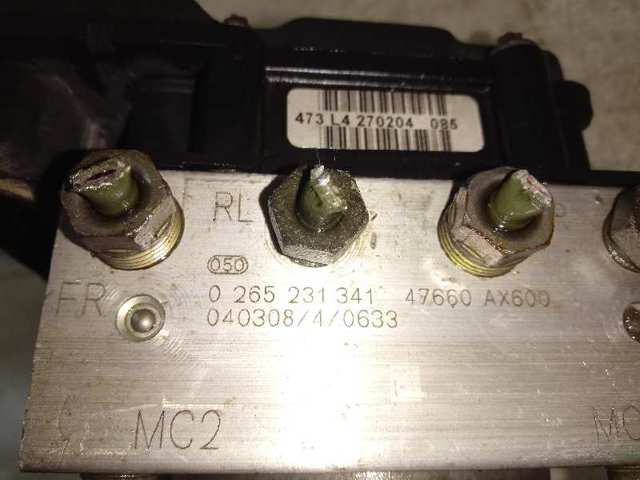 Sterownik ABS  hydrauliczny 0265231341 Nissan/Infiniti