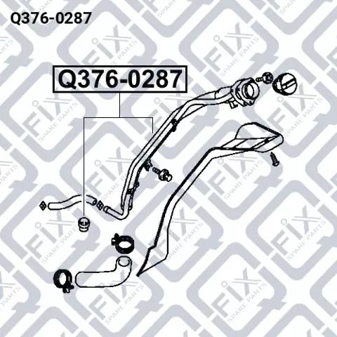 Do koszyka Q3760287 Q-fix Przewód wlewu zbiornika paliwa