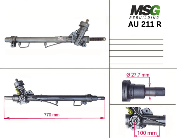 Do koszyka AU211R MSG Rebuilding Listwa kierownicza (maglownica)