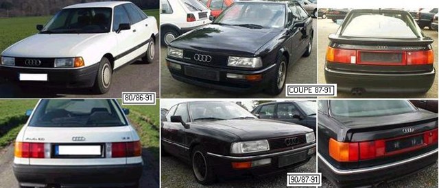 Nadkole błotnika przedniego lewe do Audi 90 B3 89, 89Q, 8A
