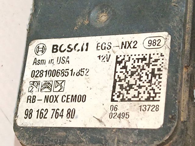 Czujnik tlenków azotu NOX przedni 9816276480 Opel