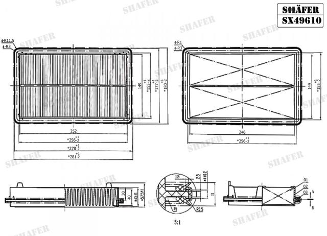 Filtr powietrza SX49610 Shafer