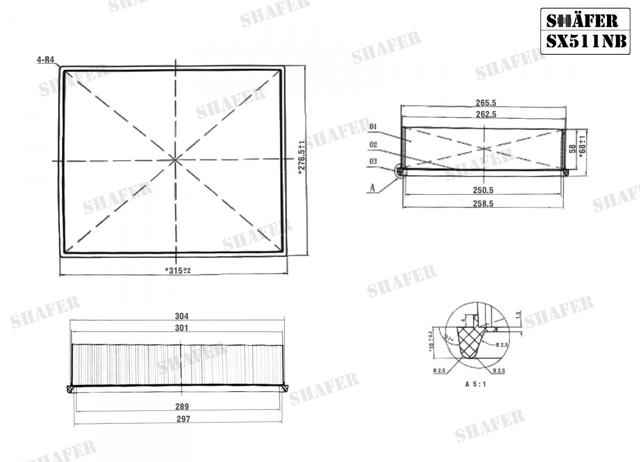 Do koszyka SX511NB Shafer Filtr powietrza