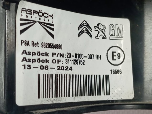 9820554880 Opel Lampa zespolona tylna prawa