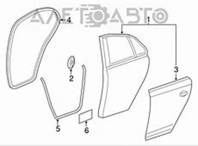 Drzwi tylne prawe FPS FP7430318 cena, od 380,61 USD