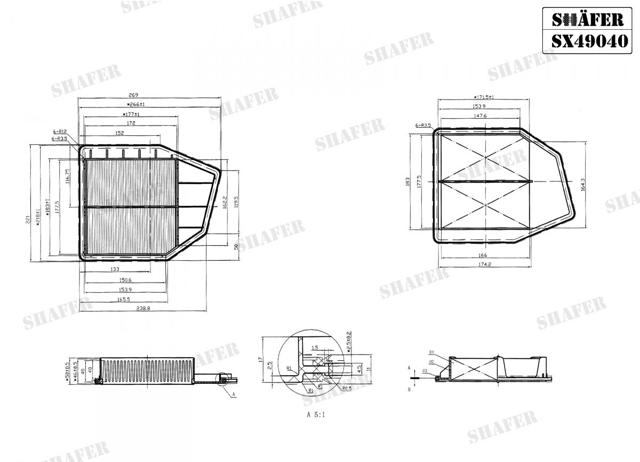 Do koszyka SX49040 Shafer Filtr powietrza