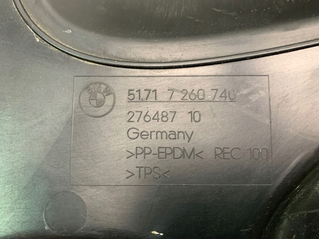 7260740 BMW Nakładka ochronna na błotnik przedni