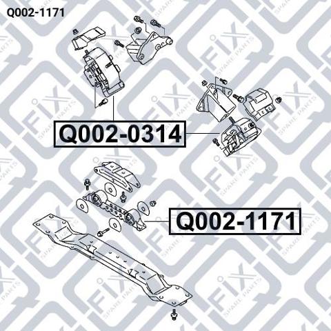 Poduszka (podpora) silnika prawa Mitsubishi Pajero II Canvas Top SUV (V2W, V4W) (1990 - 2004) cena, od 61,50 USD