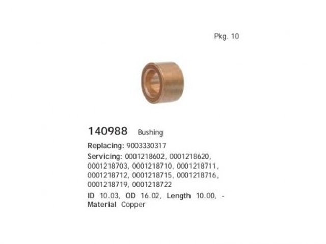 Tuleja rozrusznika 140988 Cargo