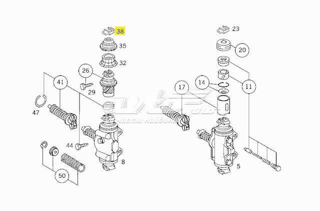 A0004210873 Mercedes Zestaw naprawczy cylindra hamulcowego tylnego