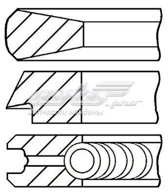 Pierścienie tłokowe na 1 cylinder, STD. Goetze 0811440010 cena, od 39,11 USD